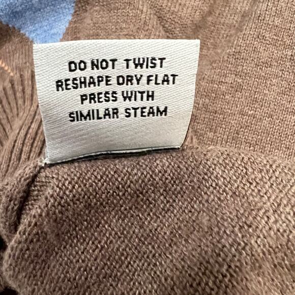 Haley Signature Mens Sweater Vest Large Brown Grandpa Argyle Golf Preppy - Picture 11 of 11